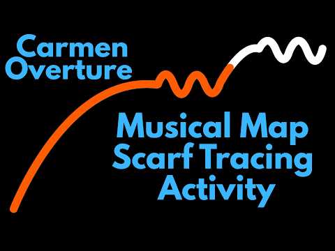 Carmen Overture (Bizet) Musical Map Scarf Tracing