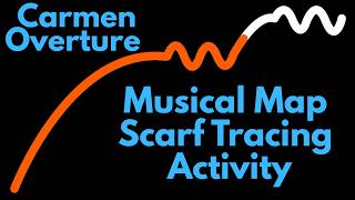Carmen Overture (Bizet) Musical Map Scarf Tracing