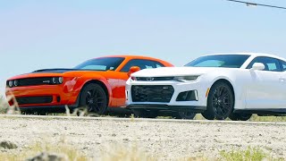 Head 2 Head FULL EPISODE | Dodge Challenger Hellcat Widebody vs Chevrolet Camaro ZL1-Episode 105