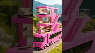 Luxury Pink Triple-Decker House On Wheels