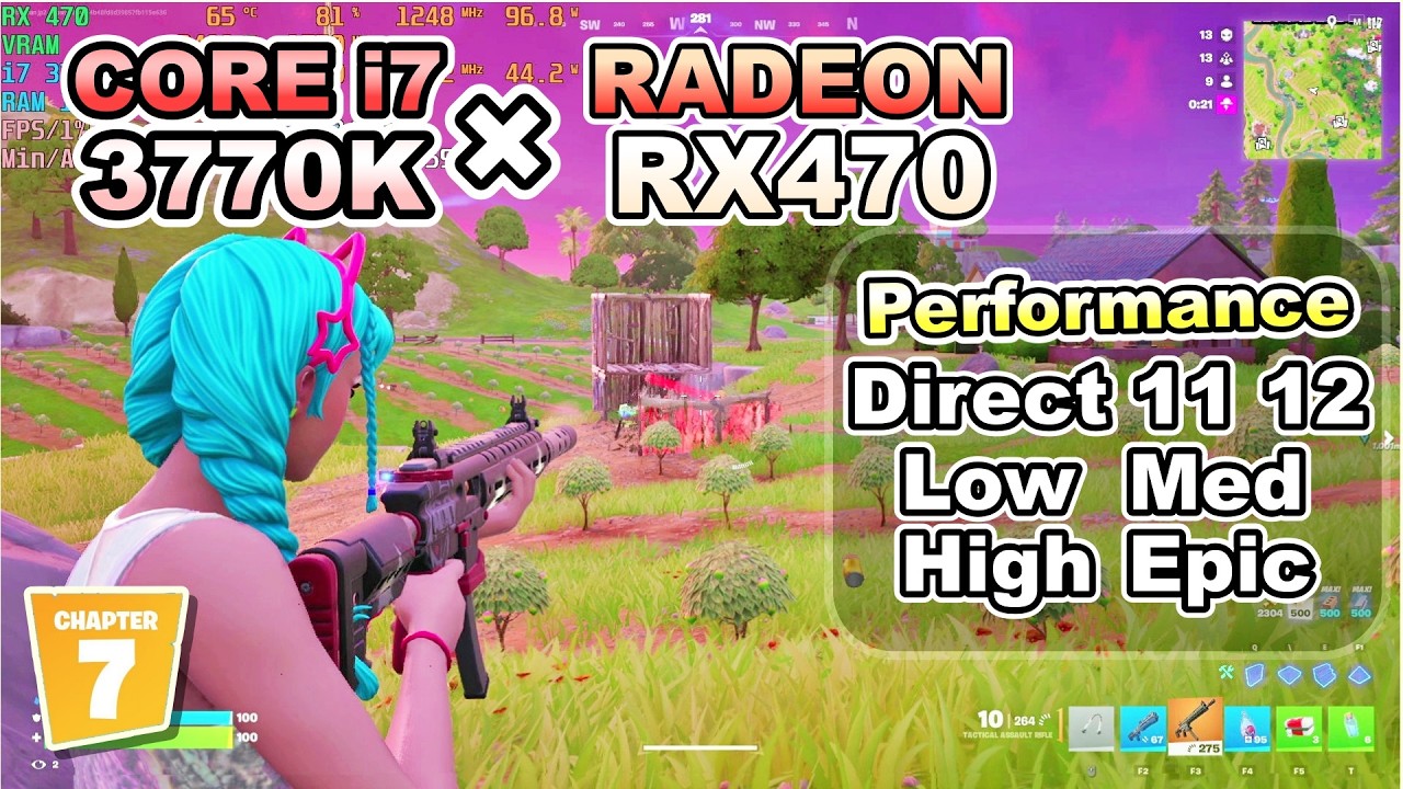 RAEON RX 470 4gb×CORE i7 3770K/fortnite chapter7 season1/FPS TEST/フォートナイト/2026