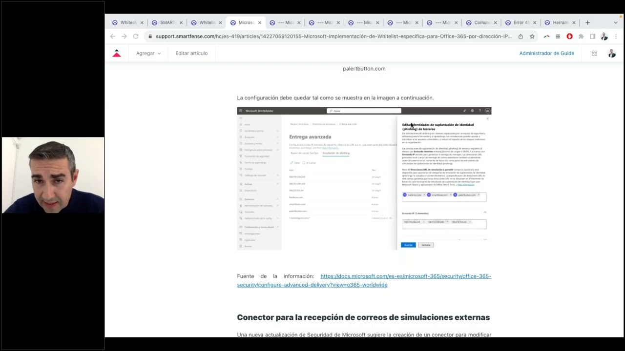 Implementación de Whitelist para Microsoft.