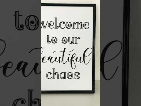 Welcome To Our Beautiful Chaos Funny Poster Wall Art #funnyquotes #family #homedecor