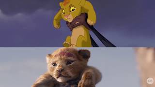 New Lion King Teaser Vs. Original Movie - Side By Side Comparison