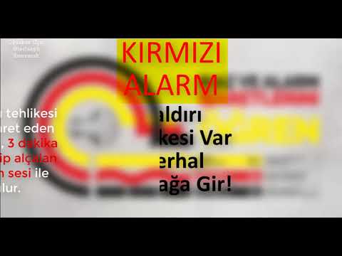 Siren Sesleri-İkaz Siren Sesleri-Sarı İkaz-Kırmızı Alarm-Siyah Alarm(KBRN)