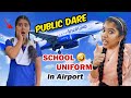 Akka went to airport in uniform  extreme public dare  ammu times 