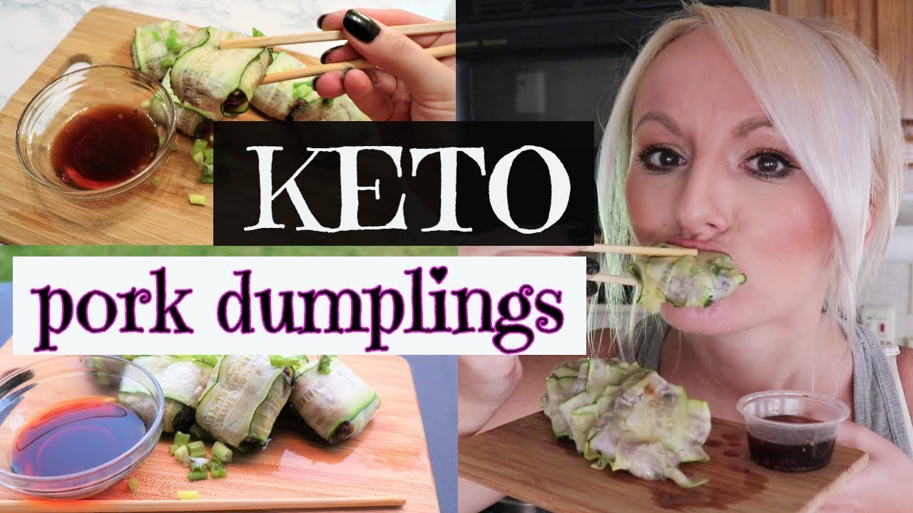 LOW CARB KETO ZUCCHINI PORK DUMPLINGS KETO ASIAN FOOD YouTube