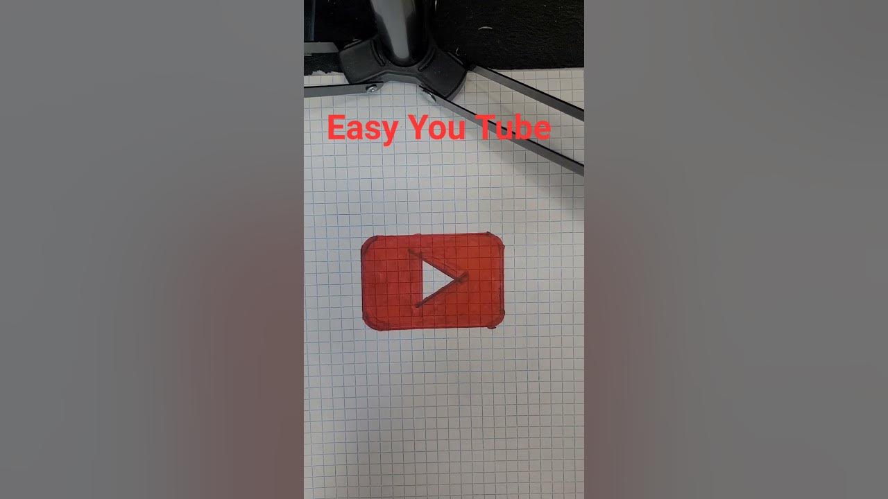 ️ How to Draw - Easy YouTube Logo ️ #youtubeshorts #art #drawing # ...