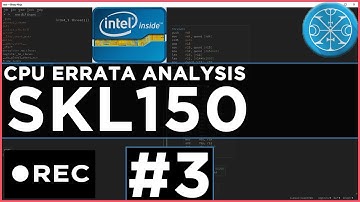 Stream Recording: Intel CPU Errata analysis #3