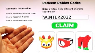 +5 *NEW* Roblox PROMO CODES 2022 All FREE ROBUX Items in DECEMBER + EVENT | All Free Items on Roblox