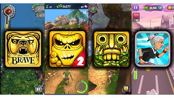 Temple Run Brave Vs Zombie Run 2   Monster Runner Game Vs Temple Run 2 Blooming Sands Vs Angry Gran