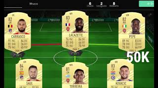 Fifa 21 Squad Builder 50K 100K 150K 200k Hybrids