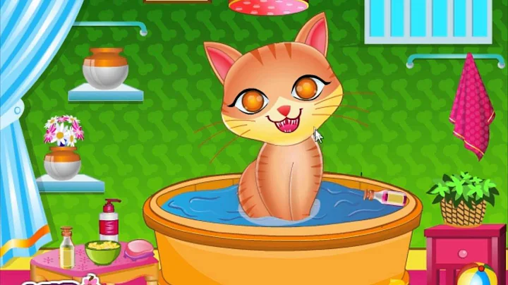 Video 11715521: cat bath, happy cat
