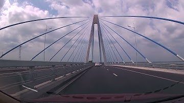 Cầu Mỹ Thuận II Hướng từ Cần Thơ lên lại SG