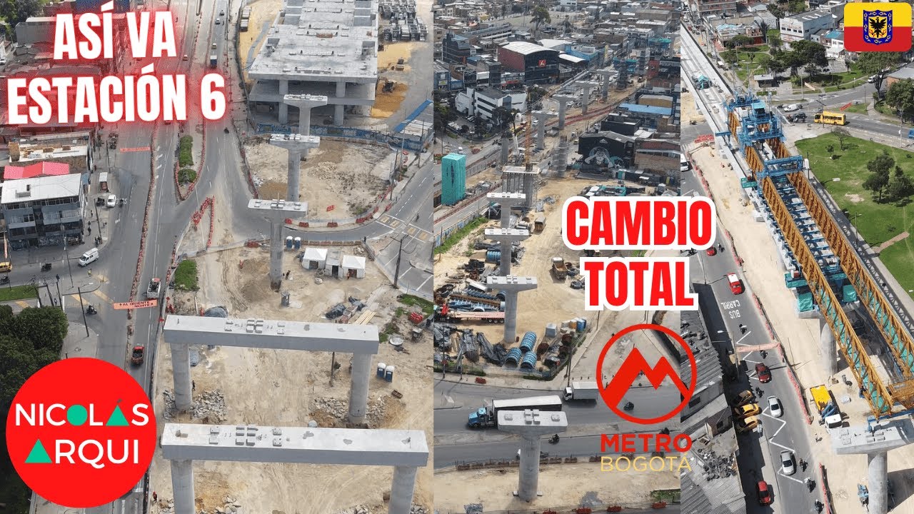 IMPRESIONANTE PROGRESO en Construcción de la Estación 6 Metro de Bogotá 🇨🇴 - Tramo Avenida 1 de Mayo