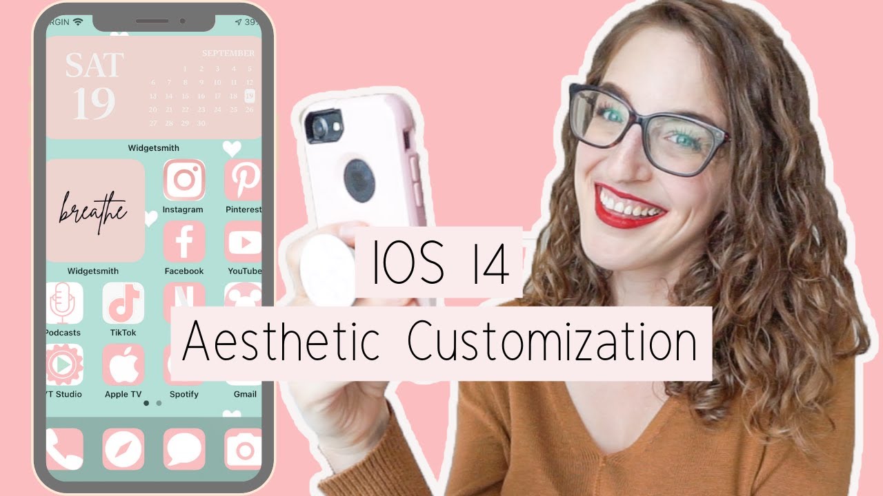 How to CUSTOMIZE an AESTHETIC iPhone Screen with iOS 14 | TIKTOK Inspired Widgets + Apps - YouTube
