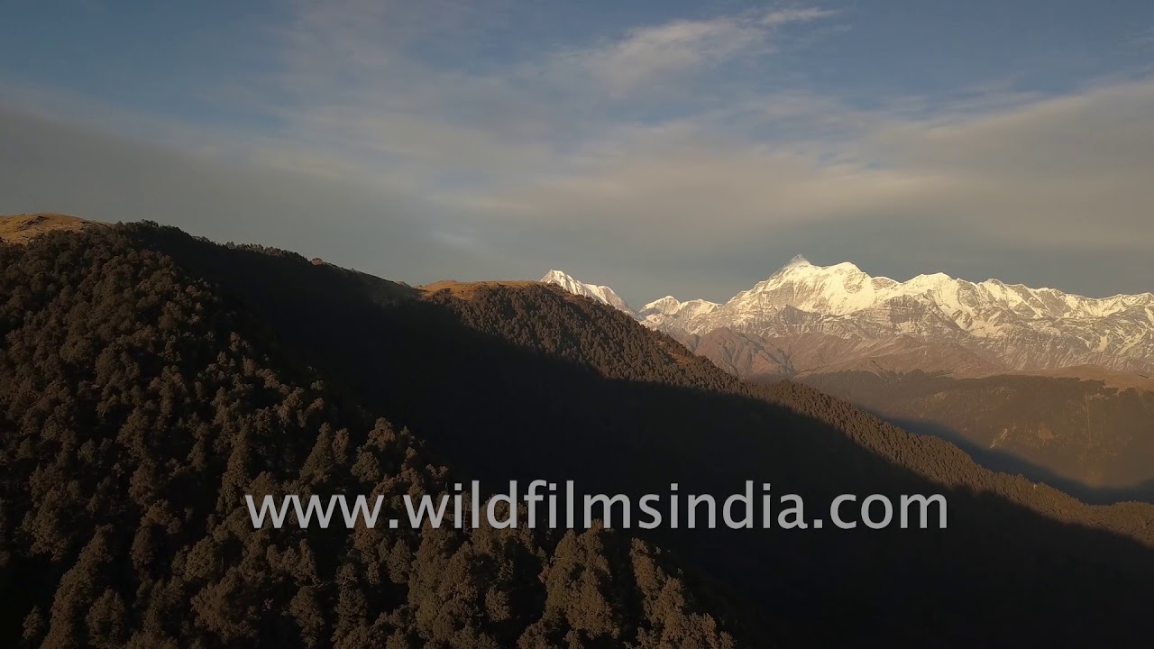 Aerial view of Mt Trishul and Nanda Ghunti from Brahma Tal