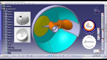 How to create a part using CATIA Generative Shape Design and Part Design 142 Spray cap actuator