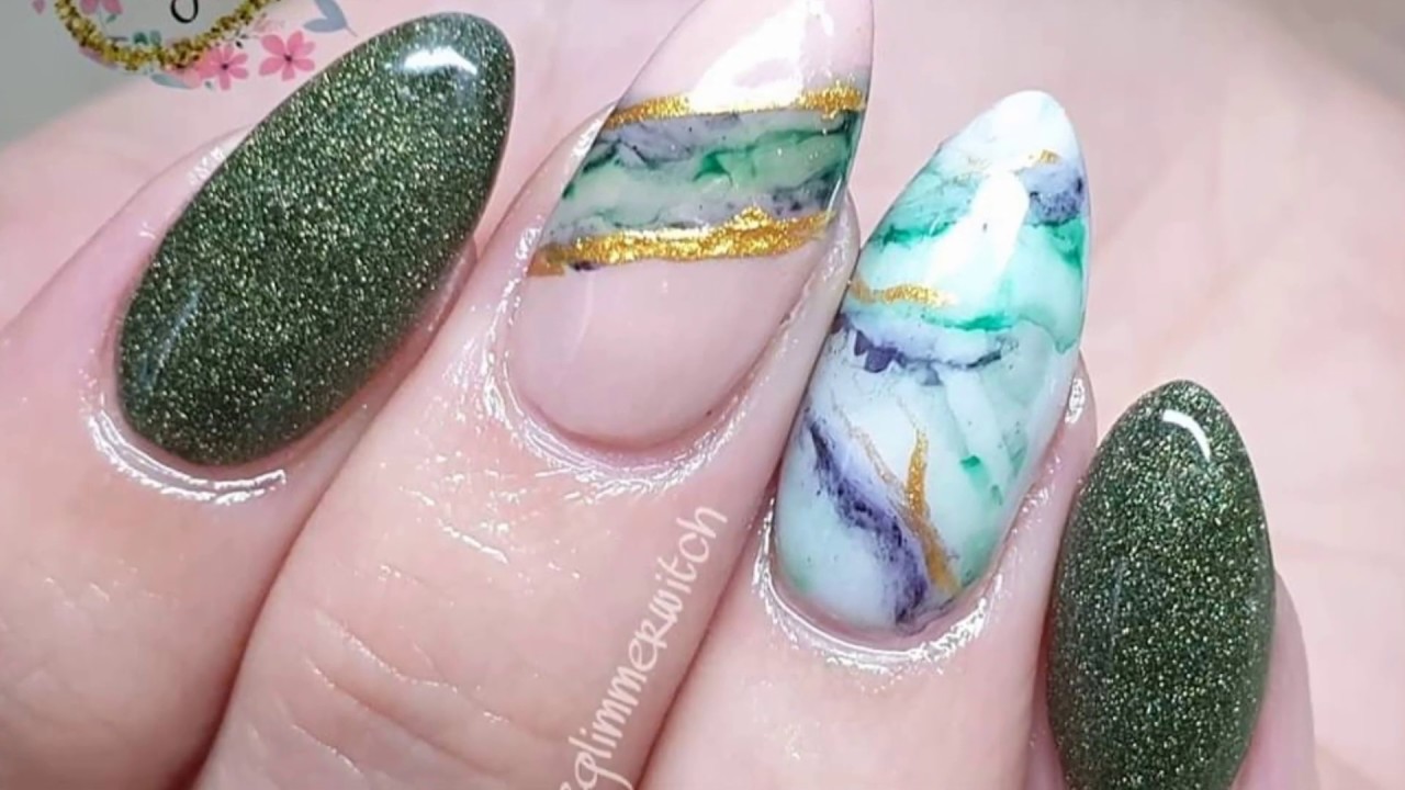 1. Marble Acrylic Nails - wide 2