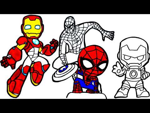 Spider-Man & Iron Man Drawing Tutorial | Kids & Adults