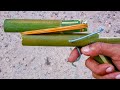 How to make a bamboo toy gun - ( Easy & Fun )