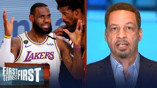 Chris Broussard on Lakers GM 3 loss to Heat, LeBron walks off court early | NBA | FIRST THINGS FIRST