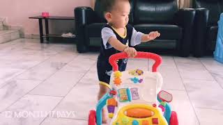 1 Year old boy Jayden walking for the first time