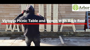 Victoria picnic table and bench set with back rest - Assemble video