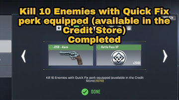 Kill 10 Enemies with Quick Fix perk equipped | Small Arms CODM | How to Kill 10 Enemies with Quick