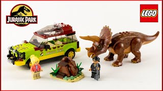LEGO Jurassic Park 76959 Triceratops Research Speed Build - Brick Builder