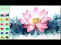 Basic Flower Watercolor - Lotus (sketch & color mixing, Arches) NAMIL ART