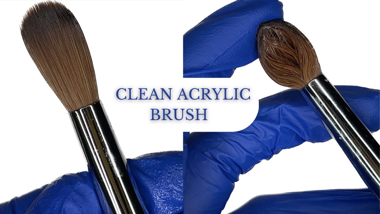 How to clean your acrylic brush - YouTube