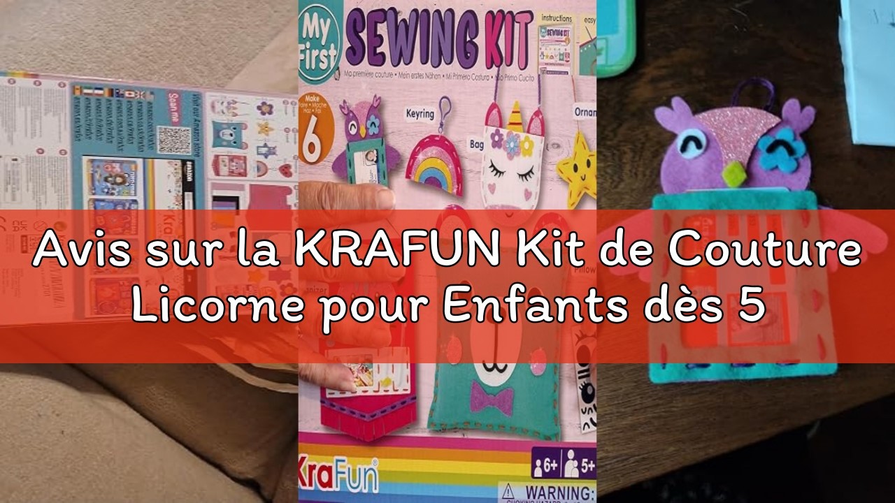 KraFun Kit De Couture Sacs Animaux – 6 Projets Débutants – Dès 5 Ans – Feutre Et Aiguilles Sécurité
