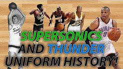 NBA Uniform History | Seattle SuperSonics & OKC Thunder Jerseys