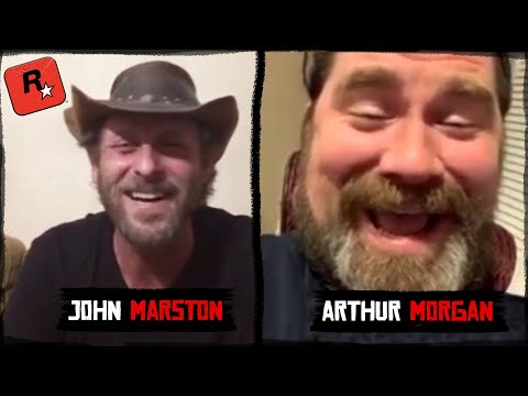 John Marston Actor Funny moments with Arthur Morgan Actor from Red Dead  Redemption 2 