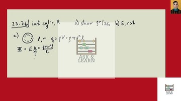 [Physics] Charge is distributed uniformly throughout the volume of an in- finitely long solid cylin