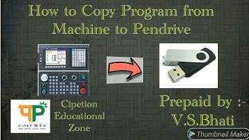 How to Copy Program From CNC Machine to Pendrive