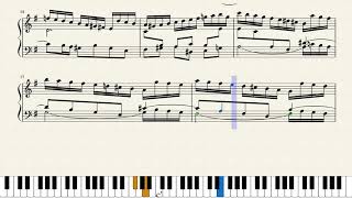 BWV 796 - Symphony 10 - Johann Sebastian Bach - Piano - Tutorial - Score - Music Sheet partiture