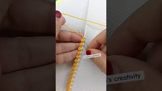 Beautiful border line embroidery 🪡 #usa #shortvideo #shorts #youtubeshorts #embroidery