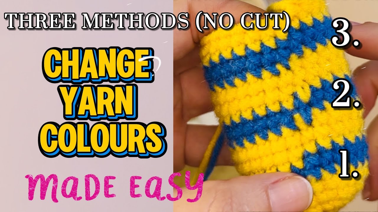 CHANGE YARN COLORS? HERE'S HOW!! Don't miss this! | Lesson 15 Easy Crochet Tutorial 🧶✨