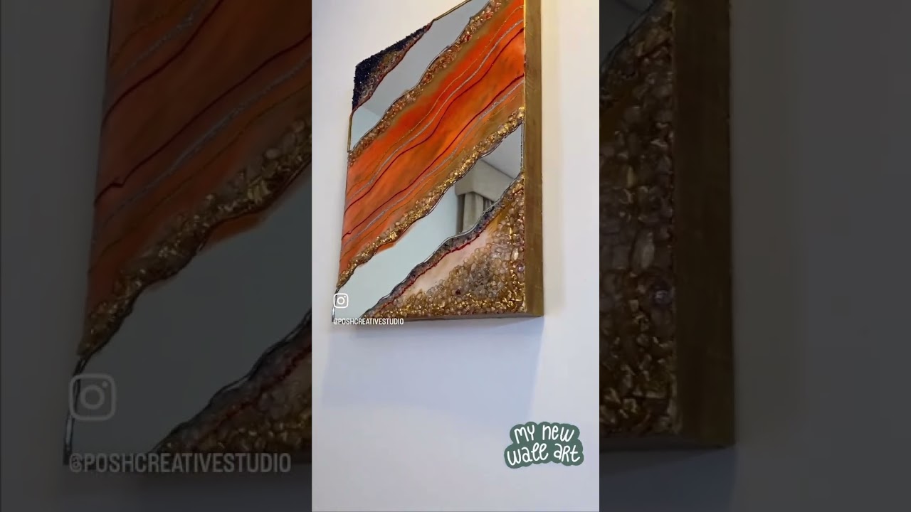 The epoxy resin wall art’s installation is completed…