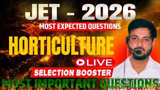 JET 2026 Horticulture Most Important Questions 🔥 | Best JET Classes Kota | JET Exam 2026 #jet2026