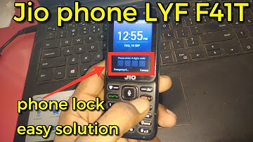 Jio feature phone (lyf f41t) hard reset, easy solution