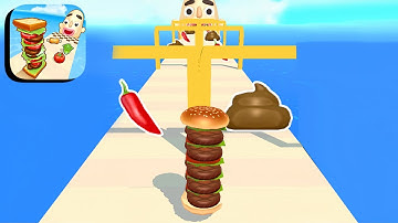 Sandwich Runner ​- All Levels Gameplay Android,ios (Levels 166-168)