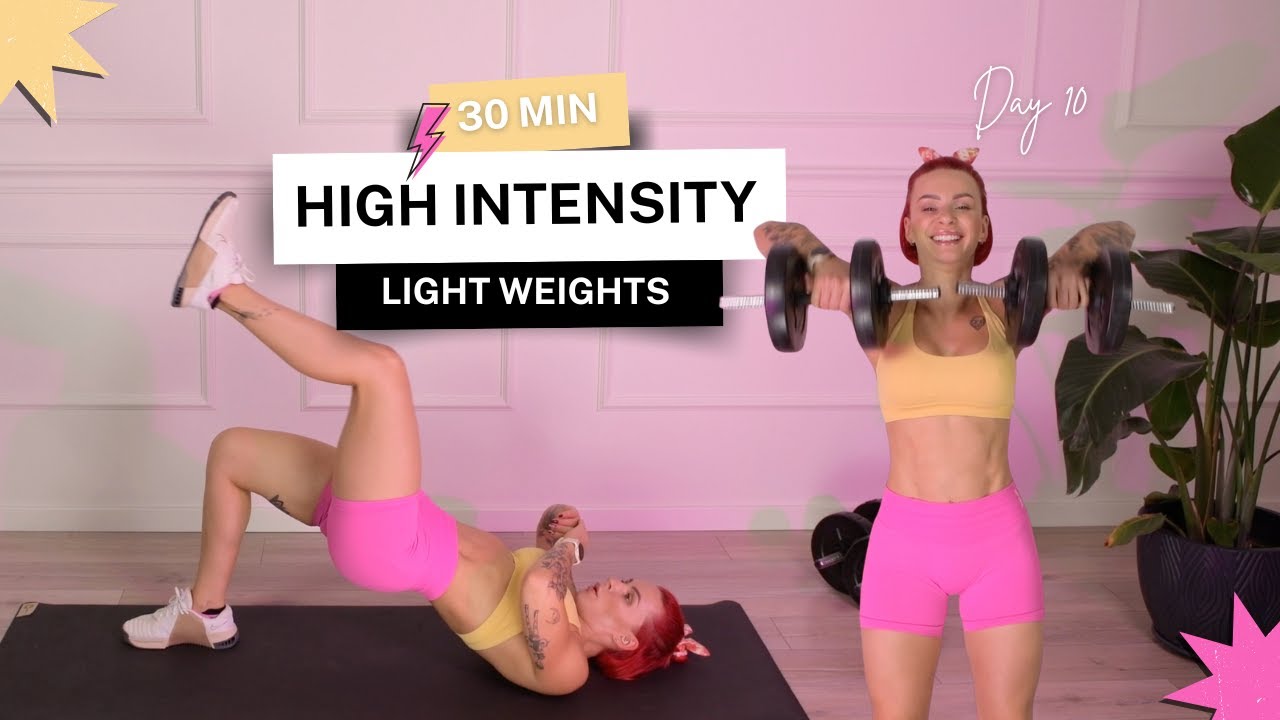 30-Minute Full Body Dumbbell HIIT Workout | Total Body Strength & Cardio | Day 10