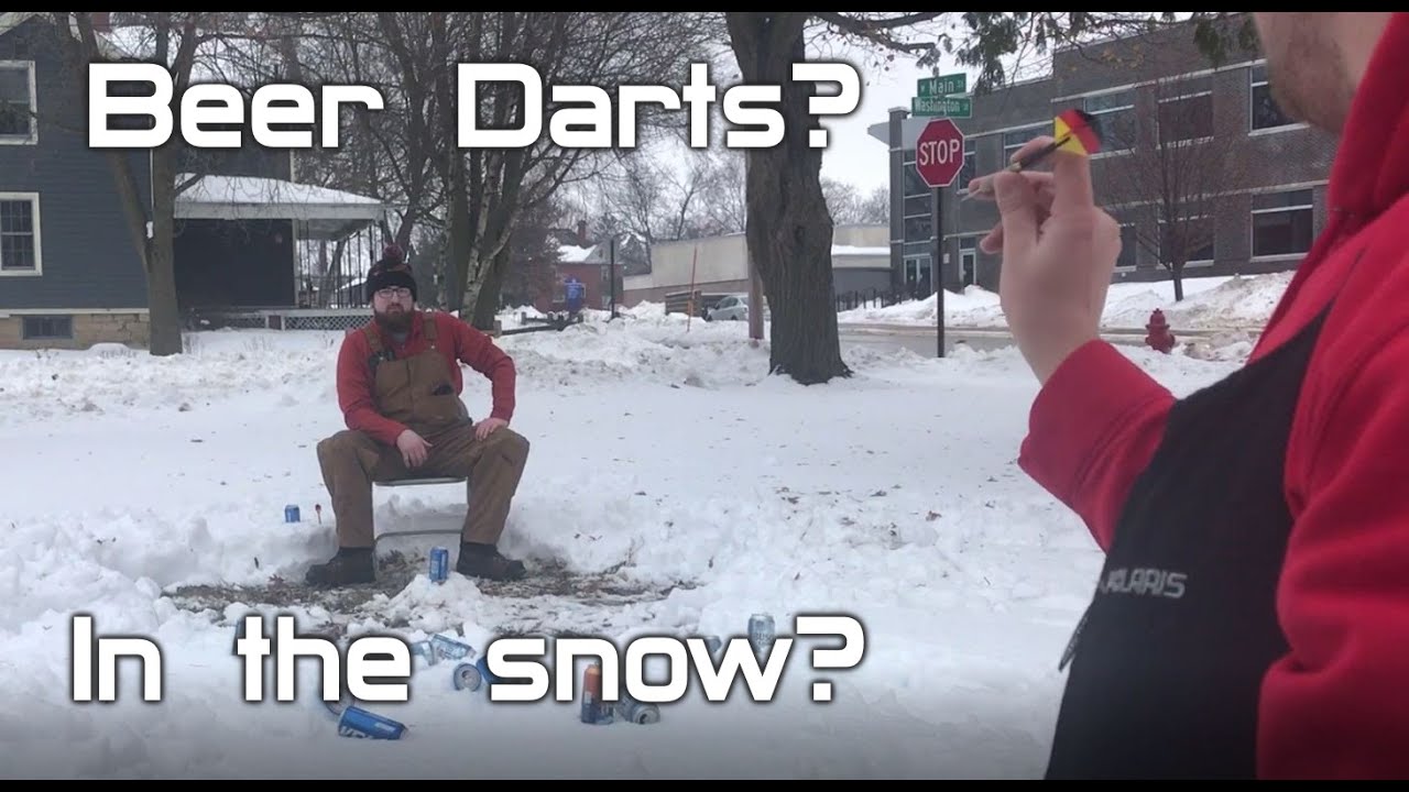 Drinking Games Beer Darts drinking game in the SNOW! YouTube