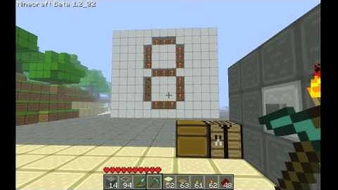 Minecraft - How to make a complete 7 segment display & Decoder(Part8)
