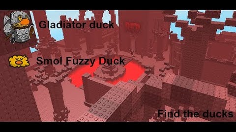 Find the ducks: Smol Fuzzy Duck and Gladiator Duck