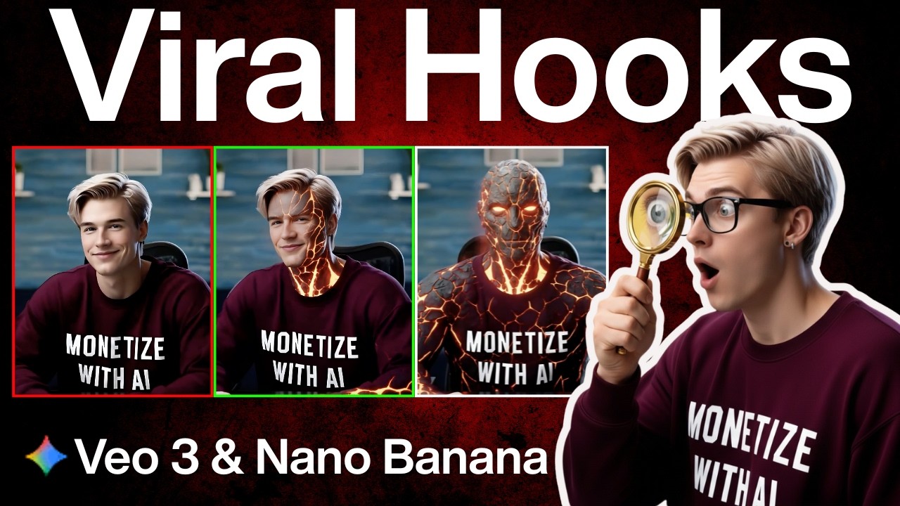 Create Viral AI Video Hooks with Nano Banana & Veo3 Full Tutorial - YouTube