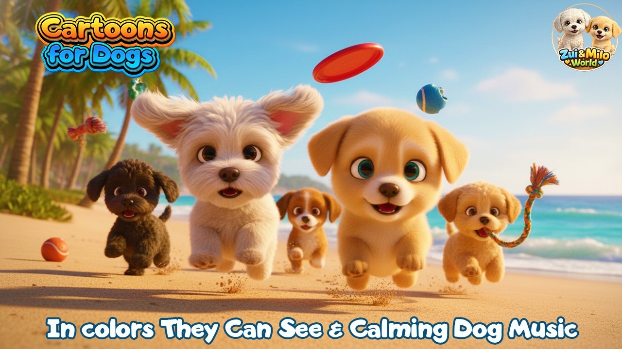 Cartoons For Dogs to Watch 🐶 Colors Dogs Can See 🌈 Calm Peaceful ...